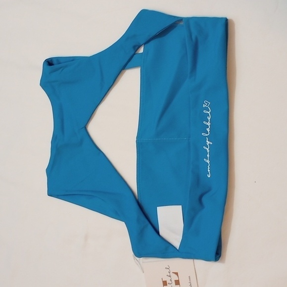 NWT Embody Label Womens Sports Bra Sz S Blue Workout Exercise Athletic Sport Run - Picture 4 of 6